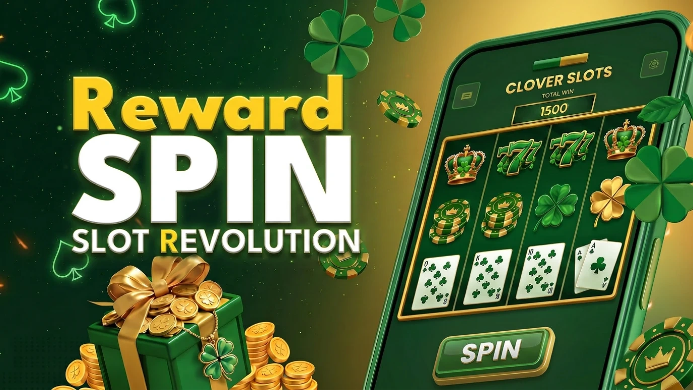 Clover Casino welcome free spins bonus and Reward Spin promotion
