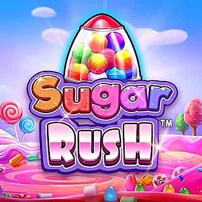 Sugar Rush cluster-pays slot tile in the Clover Casino game lobby