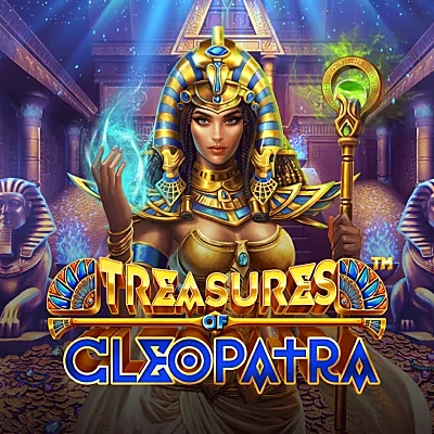 Treasures of Cleopatra Egyptian slot tile at Clover Casino